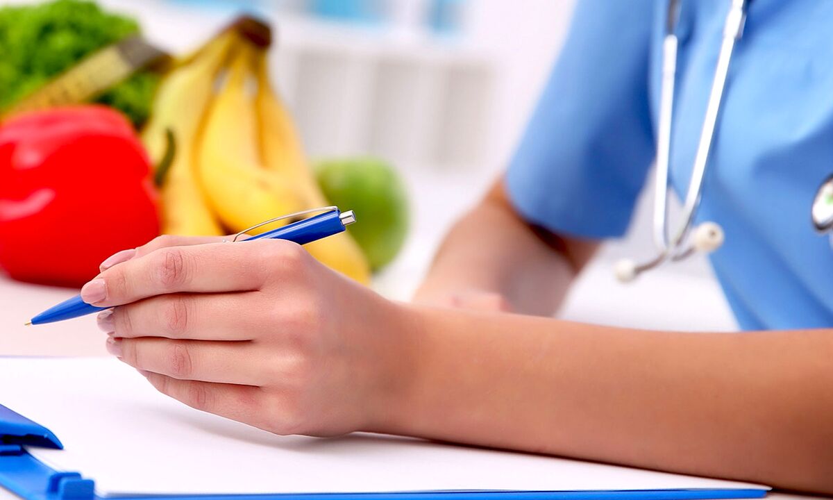 Consulta de um nutricionista