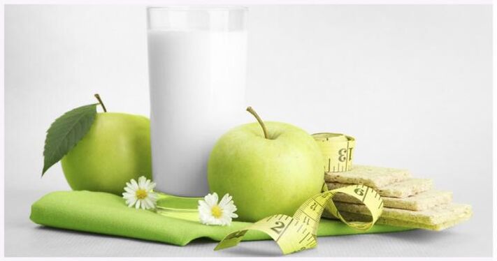Kefir com maçãs