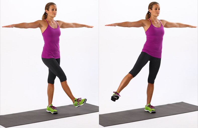 Os balanços das pernas ajudarão a exercitar efetivamente os músculos das coxas