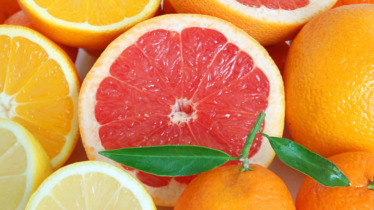frutas cítricas para sua dieta favorita
