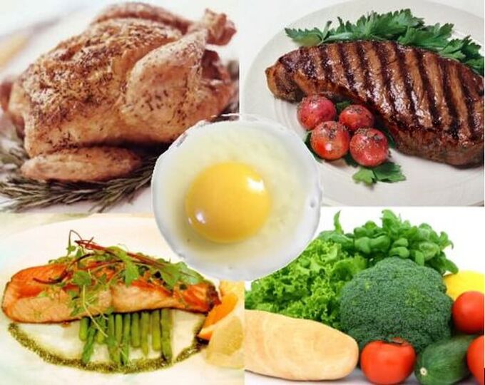 Pratos incluídos no cardápio de dieta protéica de 14 dias para perda de peso
